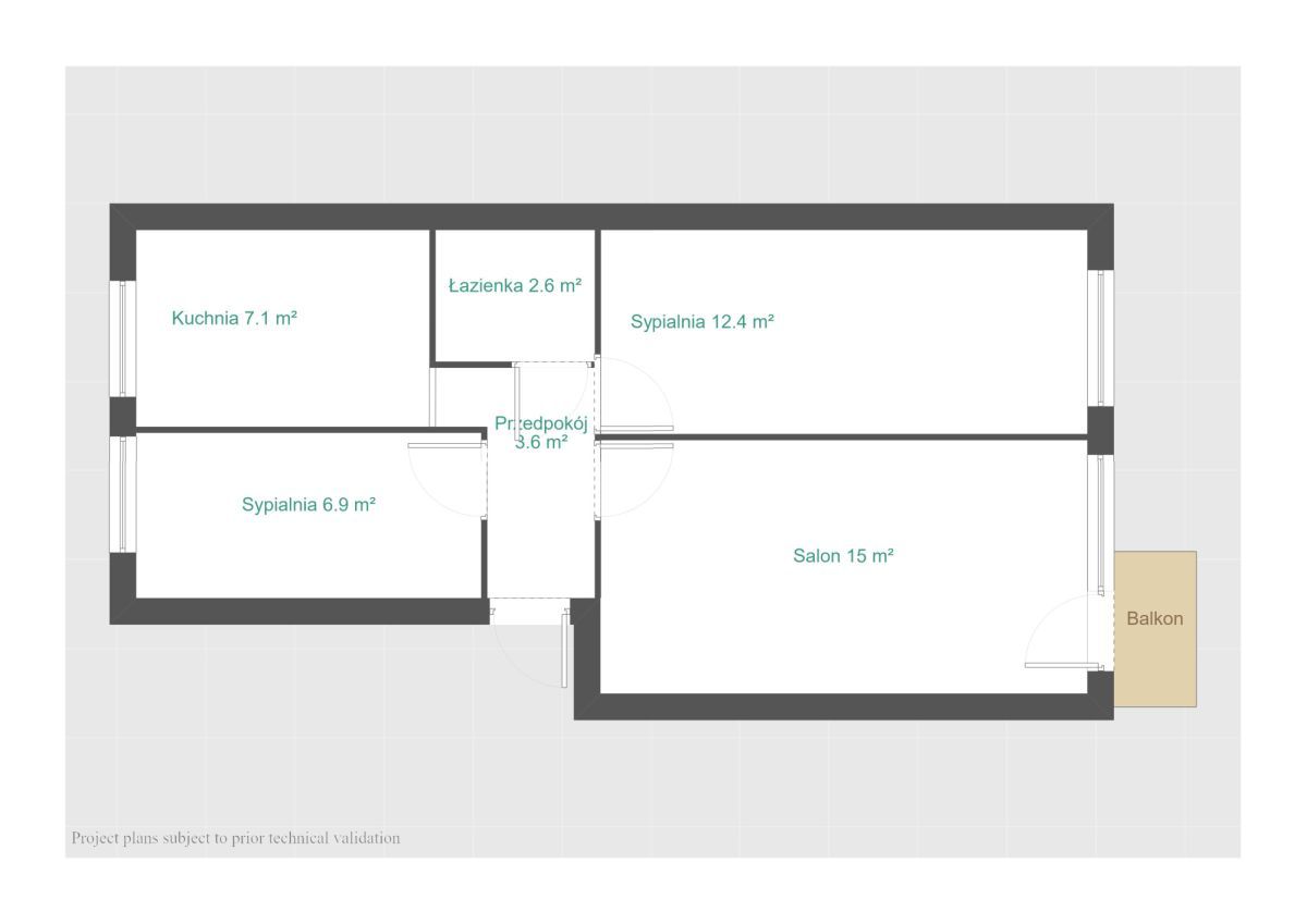 Mieszkanie 3-pokojowe Poznań Winogrady, al. Pod Lipami. Zdjęcie 20