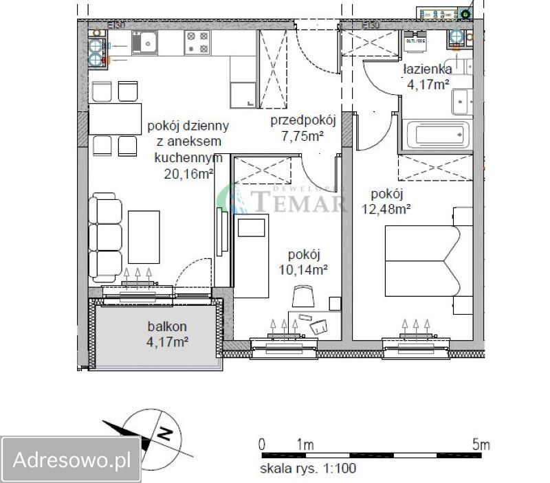 Mieszkanie 3-pokojowe Wrocław Psie Pole, ul. Kleczkowska. Zdjęcie 4