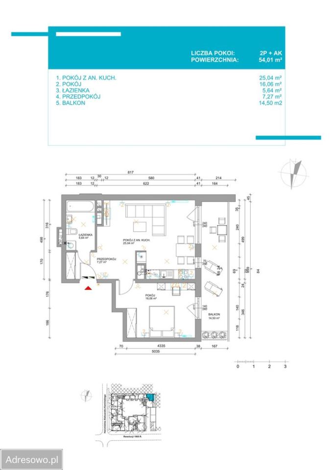 Mieszkanie 2-pokojowe Łódź Śródmieście, ul. Rewolucji 1905 r.
