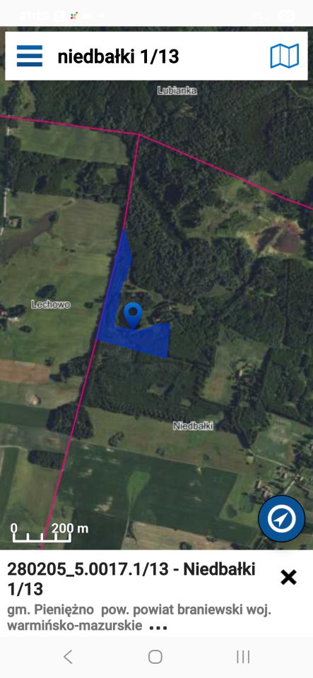 Działka leśna Niedbałki, brak. Zdjęcie 2