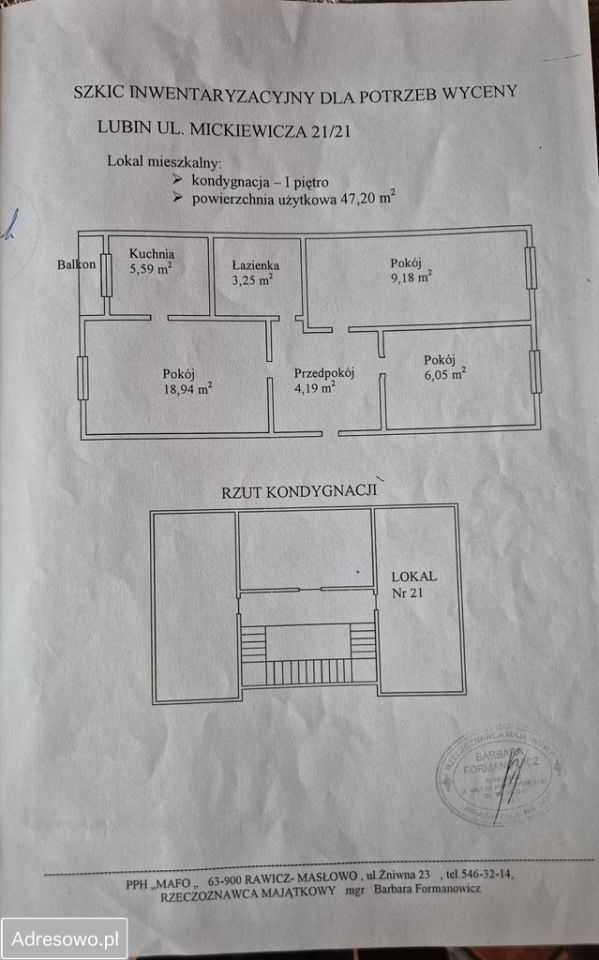 Mieszkanie 3-pokojowe Lubin, ul. Adama Mickiewicza. Zdjęcie 16