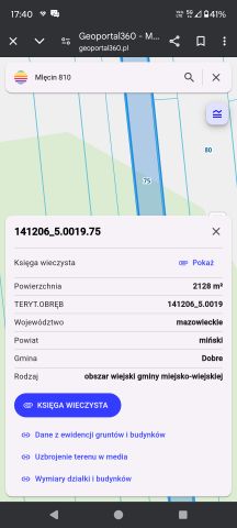 Działka rolna Mlęcin. Zdjęcie 1