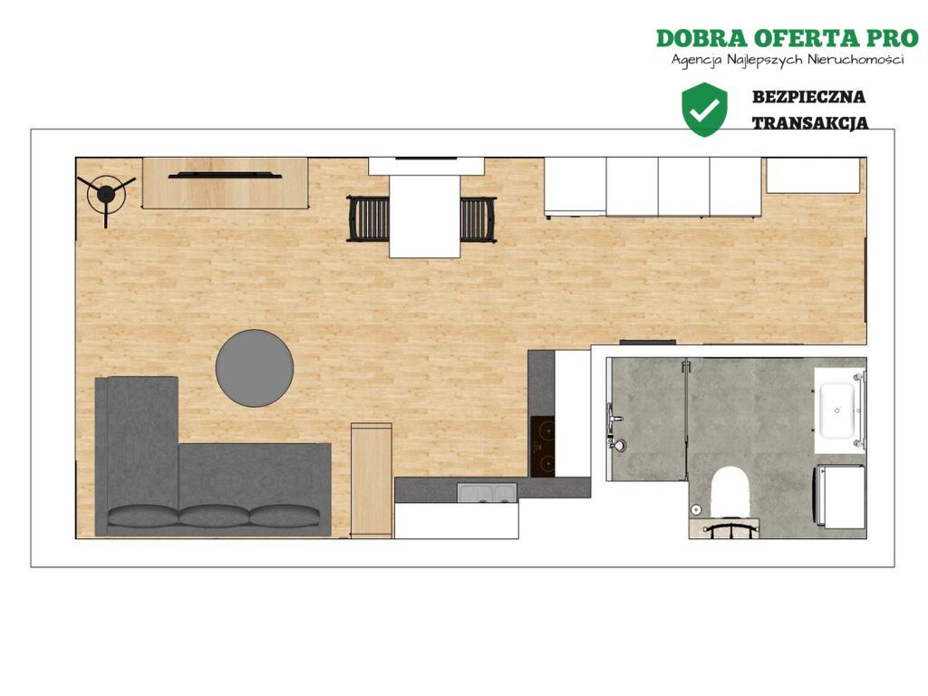 Mieszkanie 1-pokojowe Gdańsk Jasień, ul. Kartuska. Zdjęcie 10