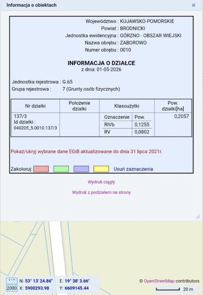 Działka budowlana Zaborowo. Zdjęcie 6