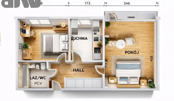 Mieszkanie 2-pokojowe Warszawa Jelonki, ul. mjr. Henryka Sucharskiego