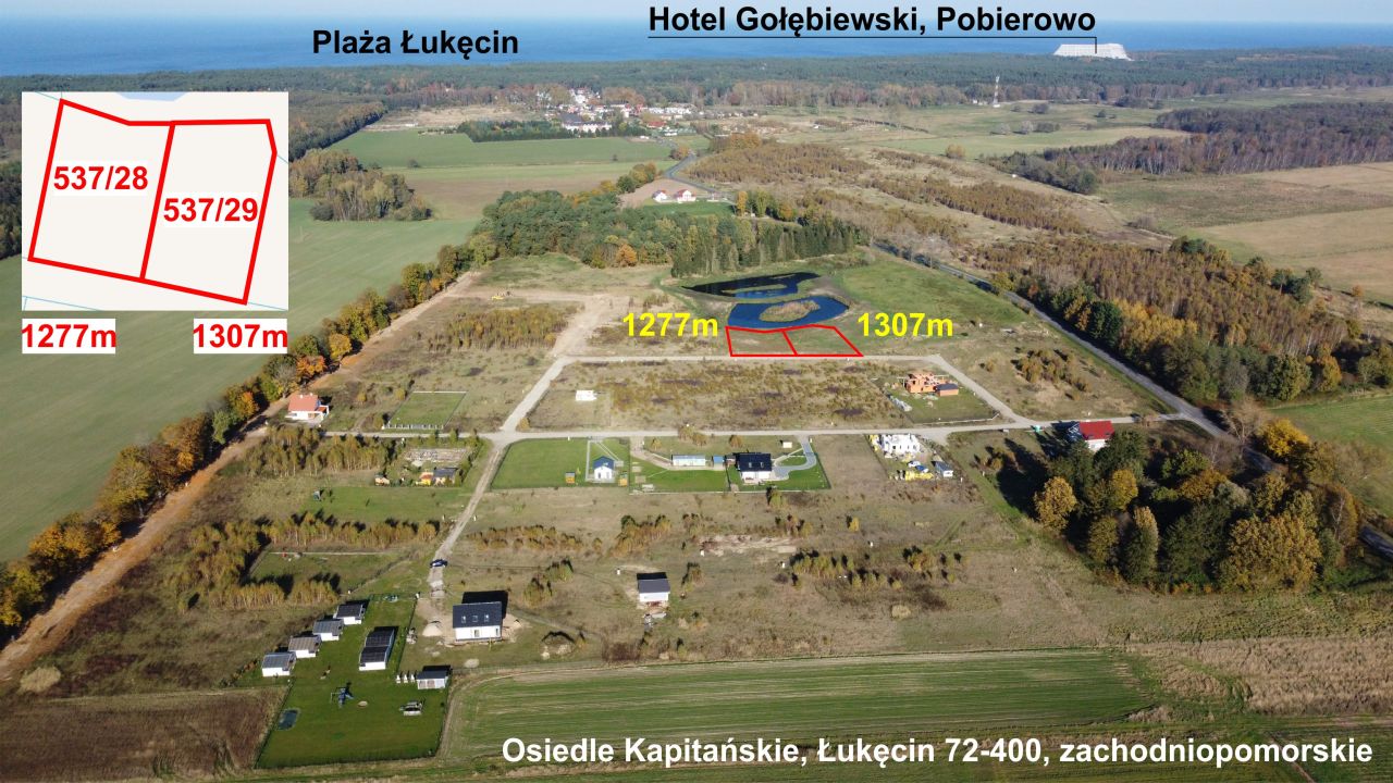 Działka budowlana Łukęcin, os. Kapitańskie. Zdjęcie 6