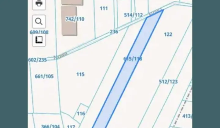 Działka inwestycyjna Czyżowice, ul. Nowa