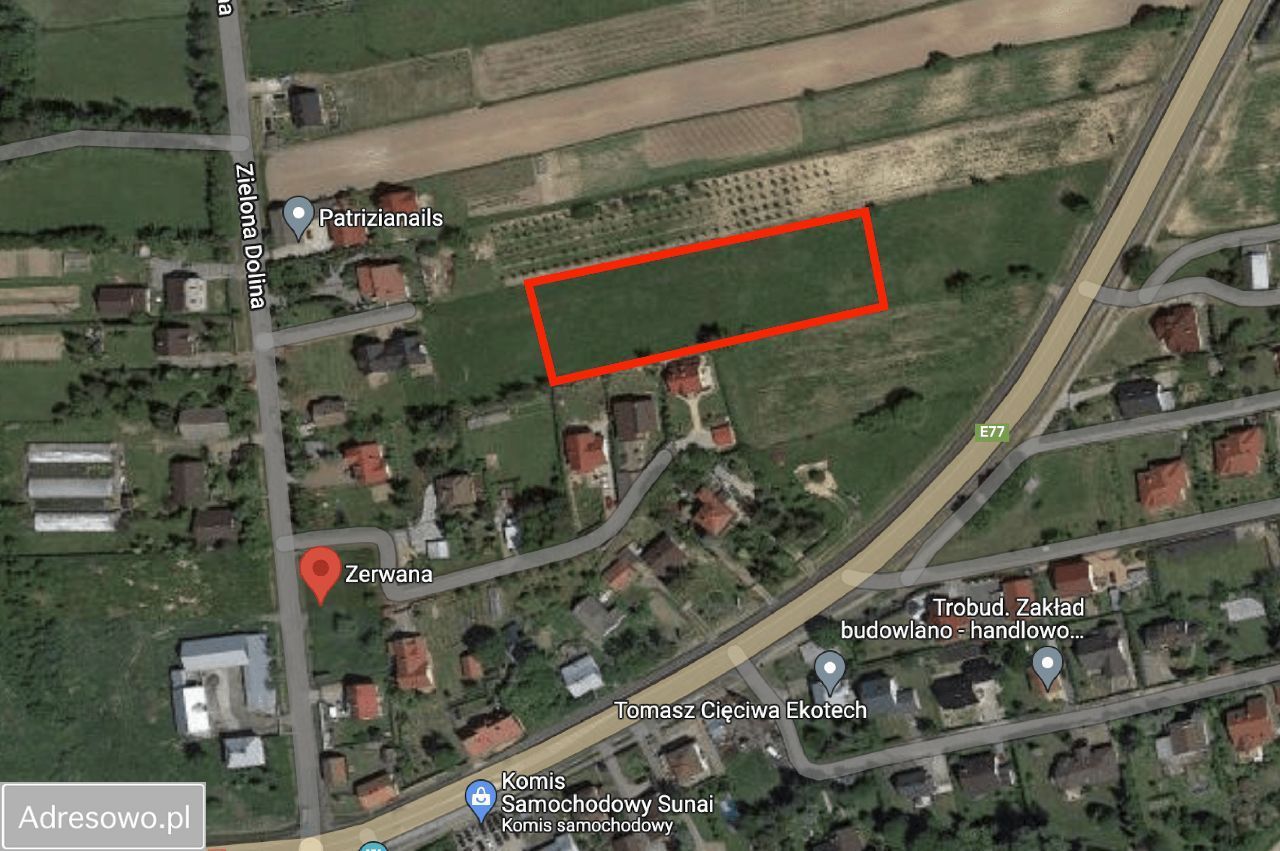 Działka budowlana Zerwana. Zdjęcie 2
