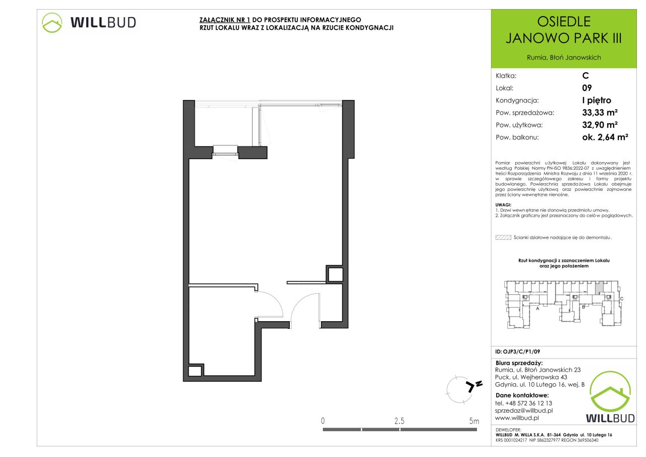 Mieszkanie 1-pokojowe Rumia Janowo, ul. Błoń Janowskich. Zdjęcie 10