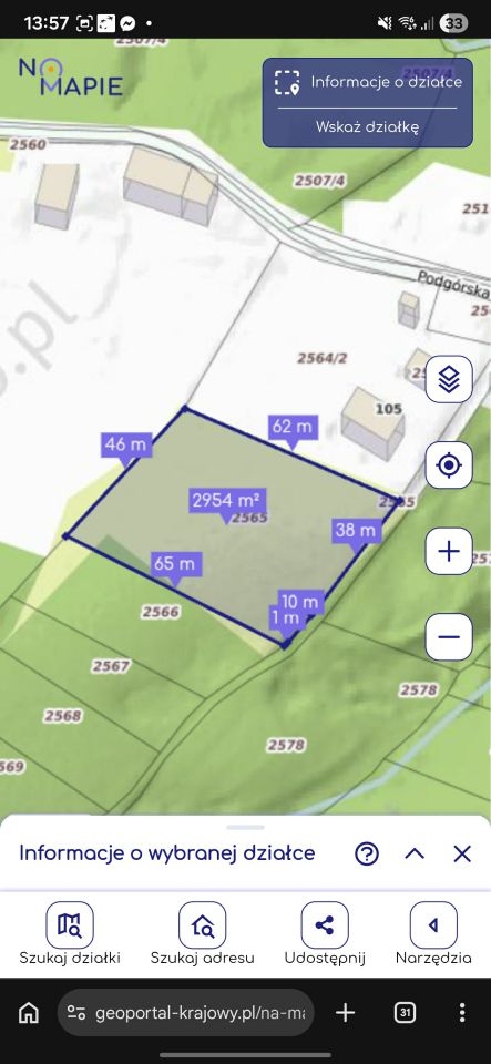 Działka rolna Dynów, Podgórska. Zdjęcie 3