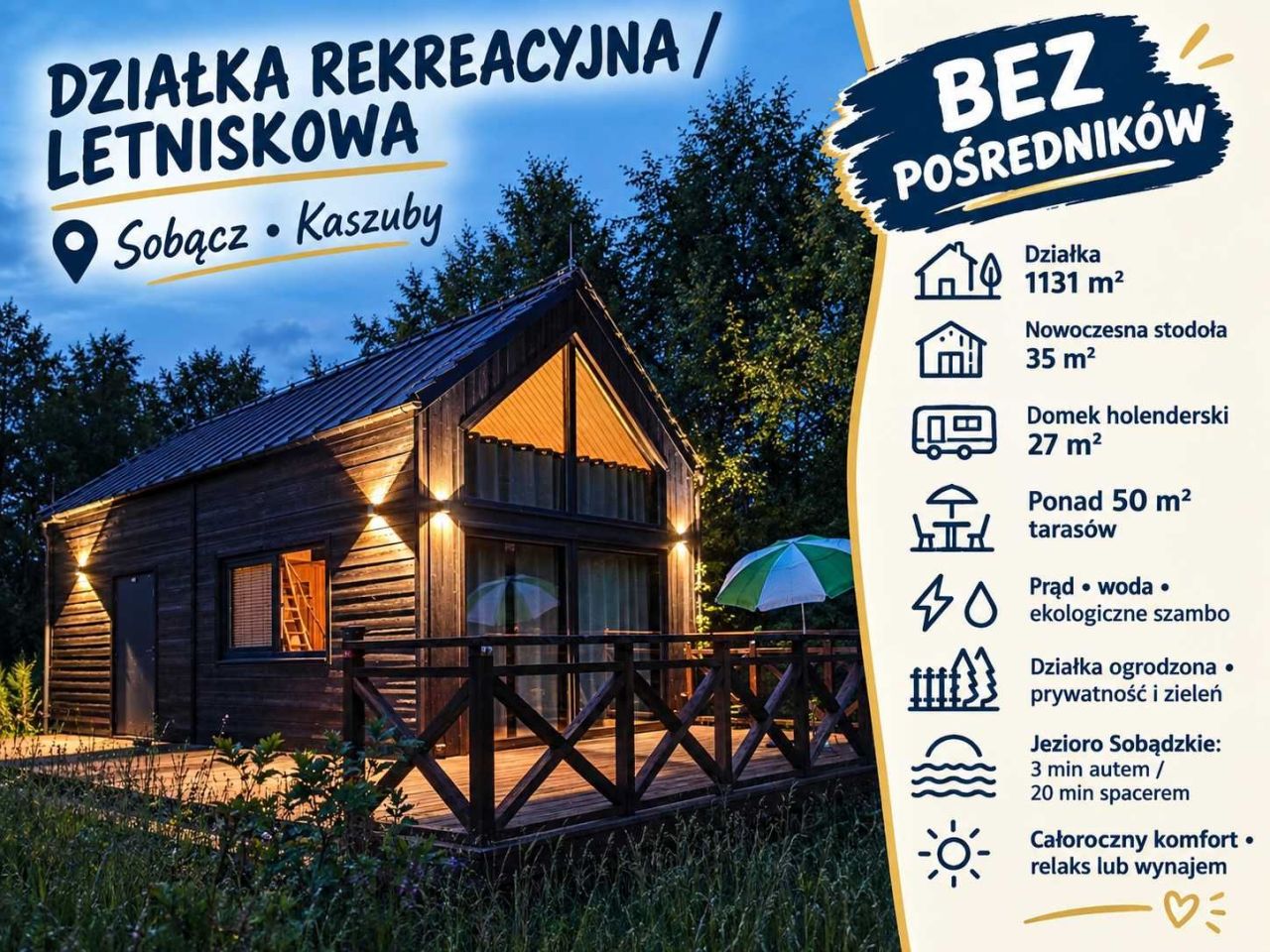 Działka rekreacyjna Sobącz. Zdjęcie 2