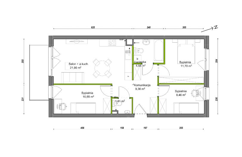 Mieszkanie 4-pokojowe Wrocław Ołtaszyn, ul. Orawska. Zdjęcie 8