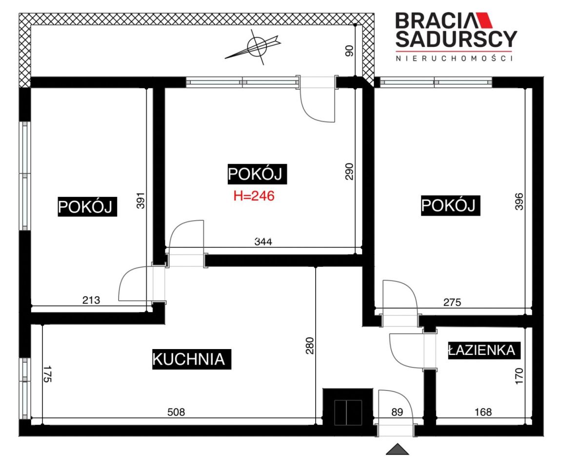 Mieszkanie 3-pokojowe Kraków Grzegórzki, al. Pokoju. Zdjęcie 26