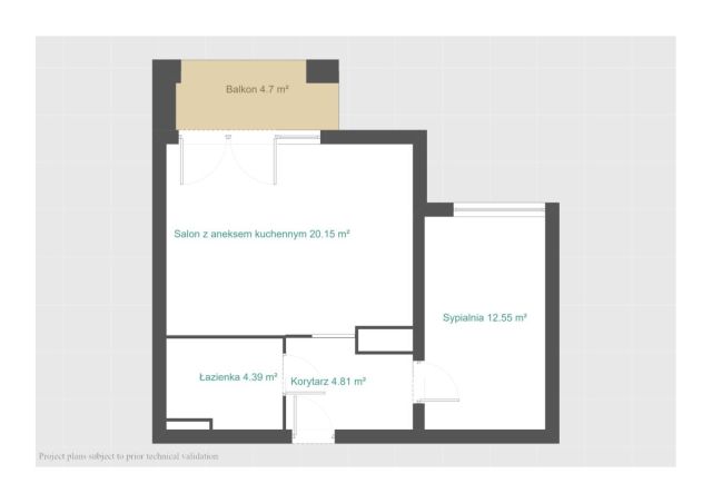 Mieszkanie 2-pokojowe Poznań Dębiec, ul. 28 Czerwca 1956 r.. Zdjęcie 13