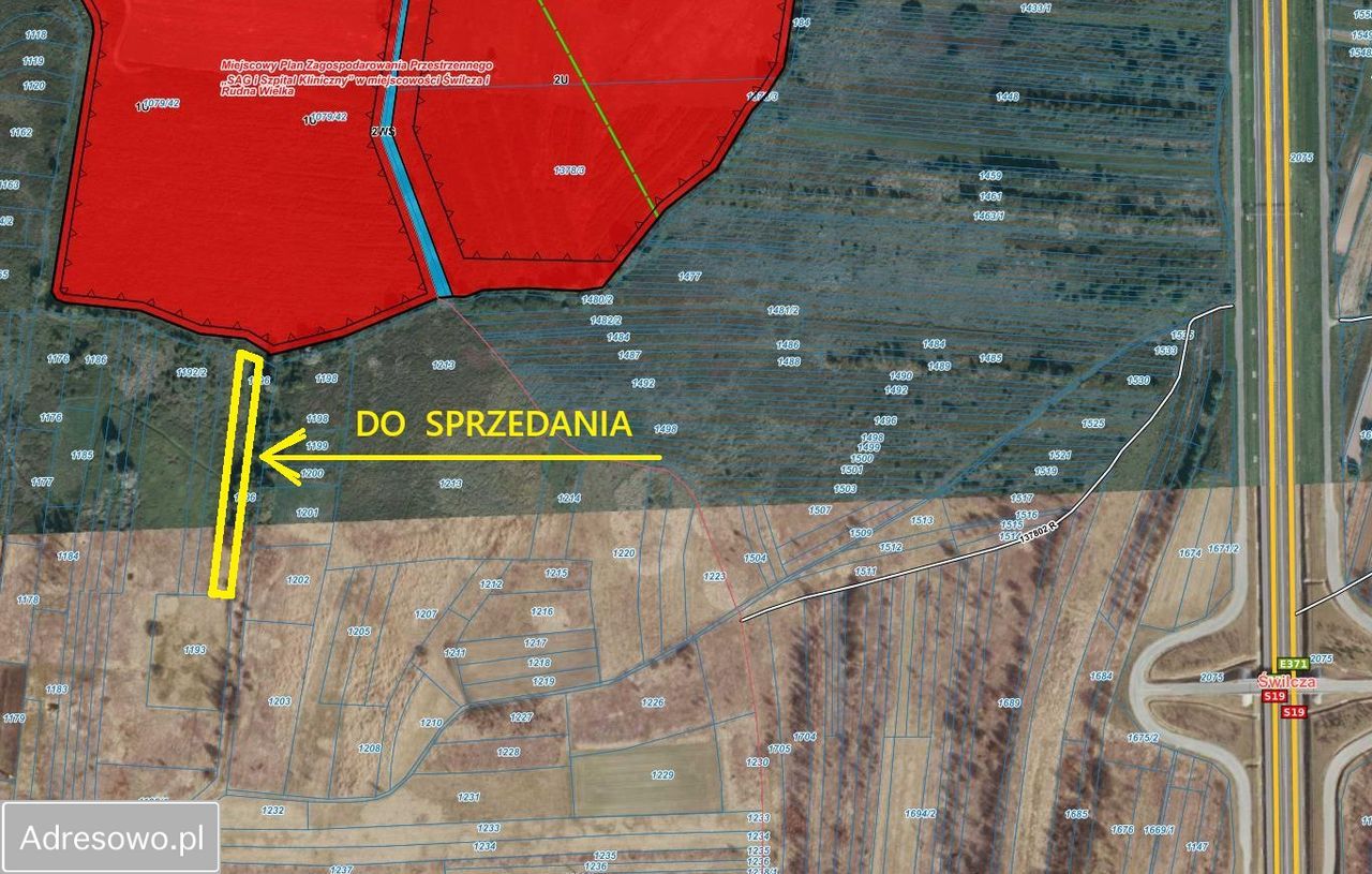 Działka inwestycyjna Świlcza
