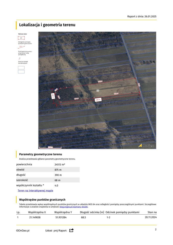 Działka rolna Staniszewice