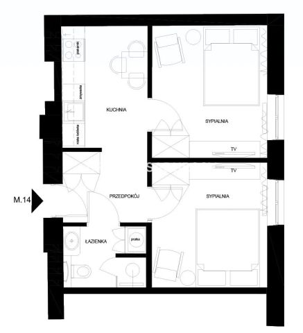 Mieszkanie 2-pokojowe Kraków Stare Miasto, ul. Estery. Zdjęcie 3