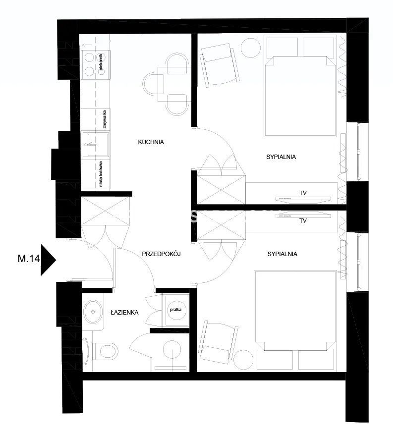 Mieszkanie 2-pokojowe Kraków Stare Miasto, ul. Estery. Zdjęcie 3