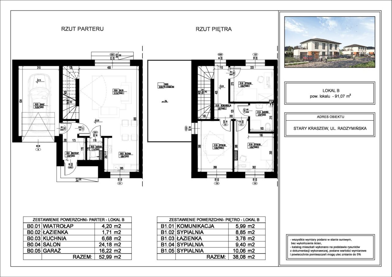 dom szeregowy, 4 pokoje Stary Kraszew, ul. Radzymińska. Zdjęcie 3