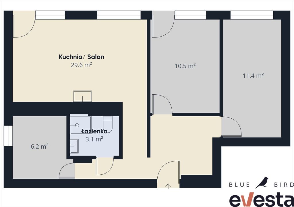 Mieszkanie 3-pokojowe Wrocław, ul. Bernarda Pretficza. Zdjęcie 20