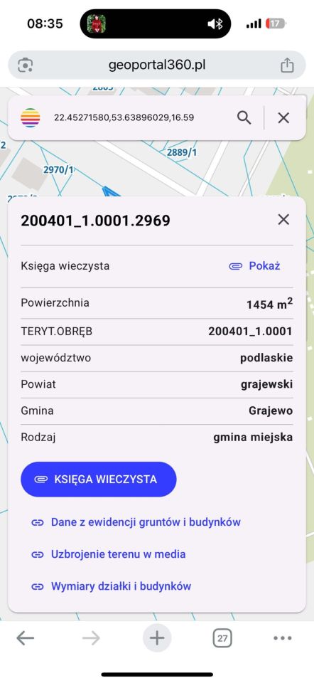 Działka budowlana Grajewo, ul. Sportowa. Zdjęcie 2