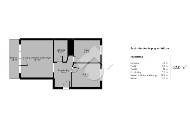 Mieszkanie 3-pokojowe Kraków Kurdwanów, ul. Wincentego Witosa. Zdjęcie 13