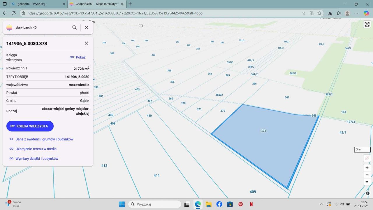 Działka rolna Topólno