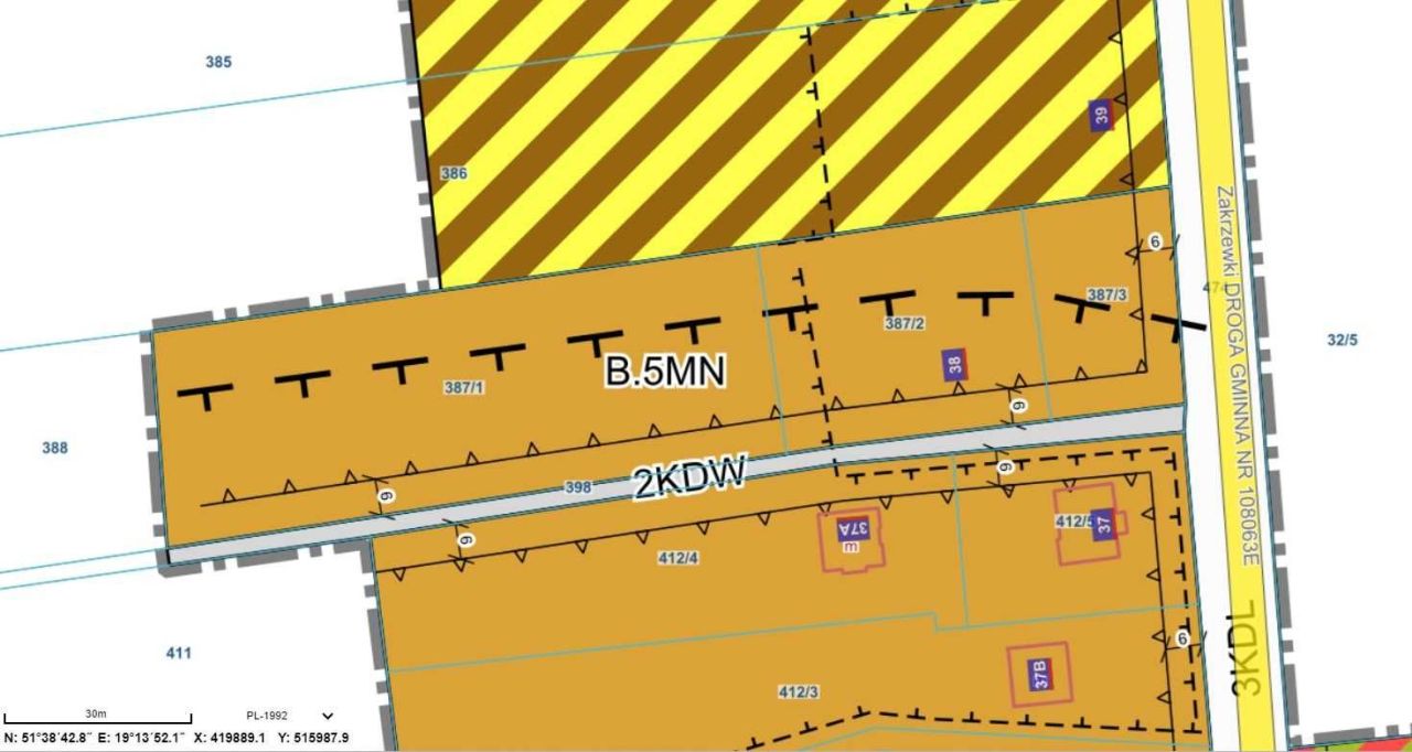 Działka budowlana Dobroń, ul. Zakrzewki. Zdjęcie 3