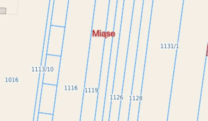 Działka budowlana Miąse, ul. Zofii Solarzowej