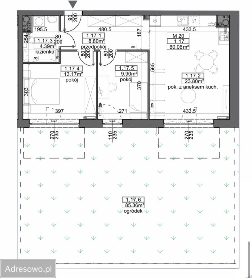 Mieszkanie 3-pokojowe Choroszcz. Zdjęcie 13