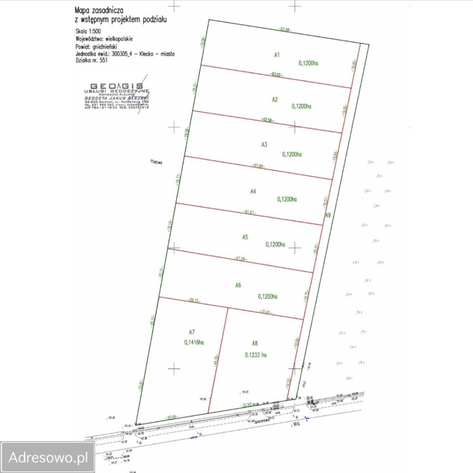 Działka budowlana Kłecko, ul. Spacerowa. Zdjęcie 3