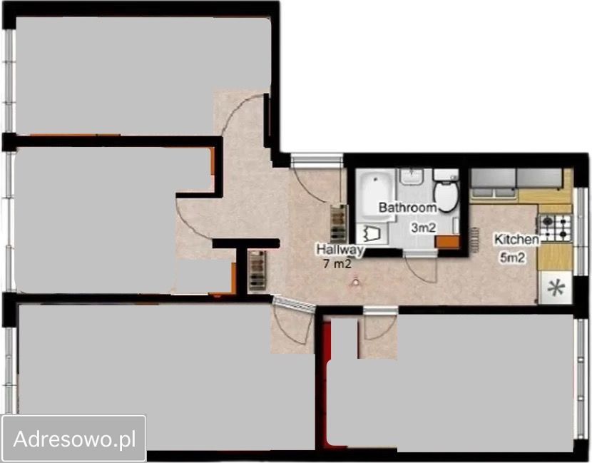 Mieszkanie 4-pokojowe Wrocław Krzyki, ul. Gajowicka. Zdjęcie 14