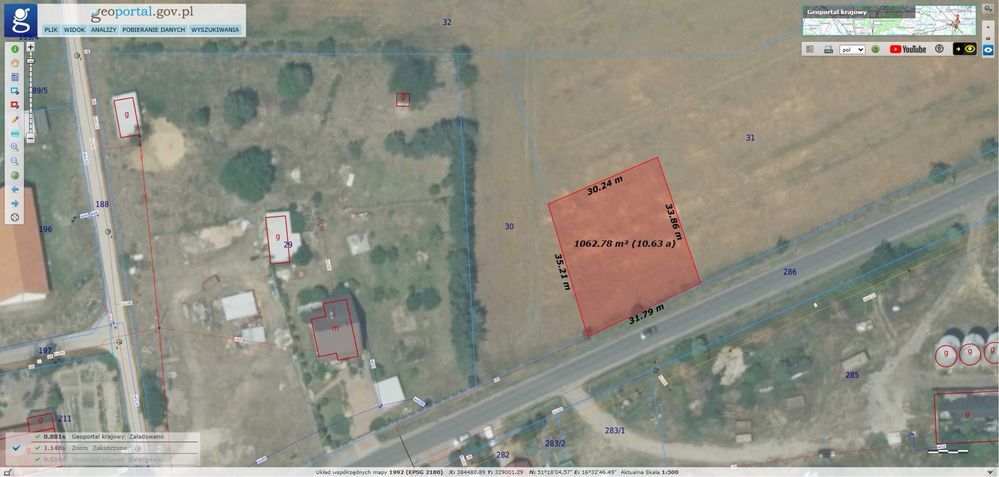 Działka budowlana Krzydlina Mała. Zdjęcie 5