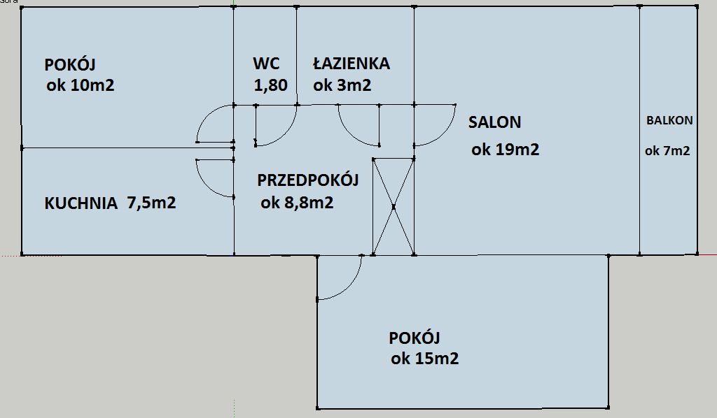 Mieszkanie 3-pokojowe Dęblin, ul. Stężycka
