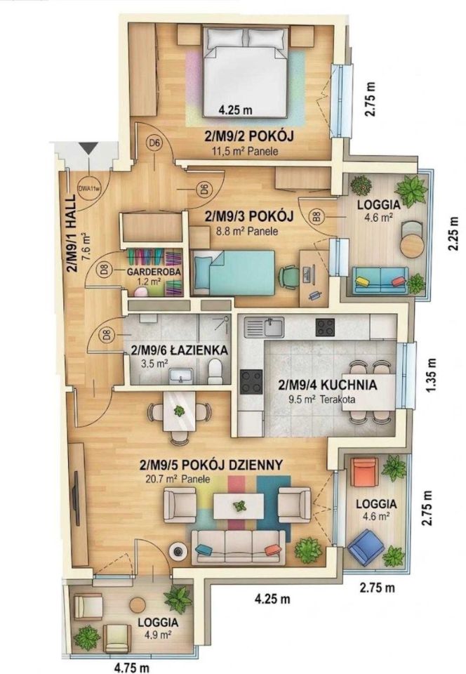 Mieszkanie 3-pokojowe Rzeszów Słocina, ul. Powstańców Listopadowych. Zdjęcie 7