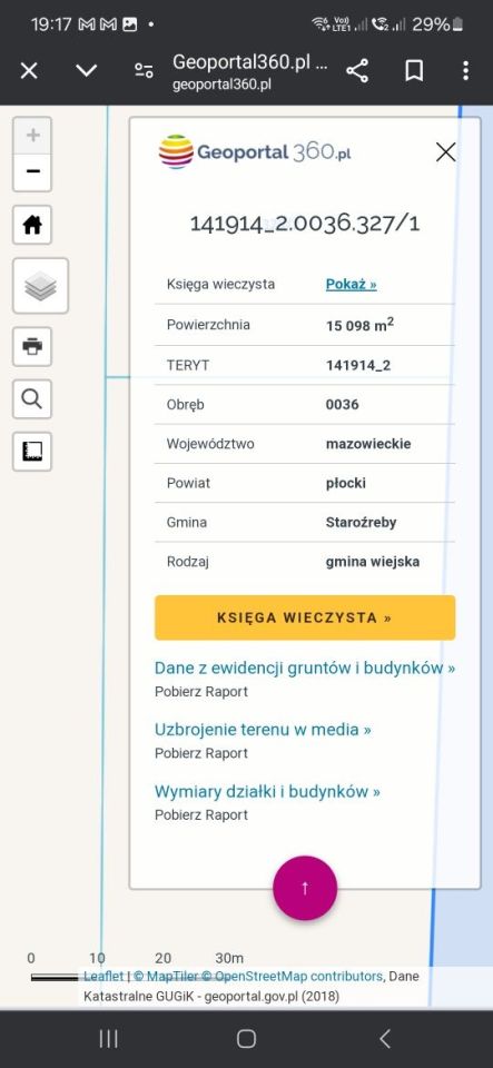 Działka rolno-budowlana Staroźreby, ul. Płocka. Zdjęcie 3