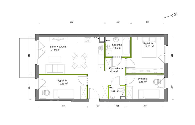 Mieszkanie 4-pokojowe Wrocław Ołtaszyn, ul. Orawska. Zdjęcie 8