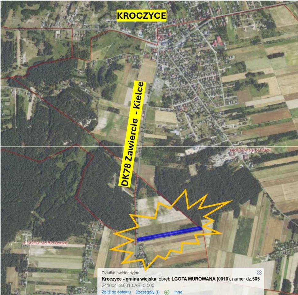 Działka rolno-budowlana Kroczyce. Zdjęcie 3