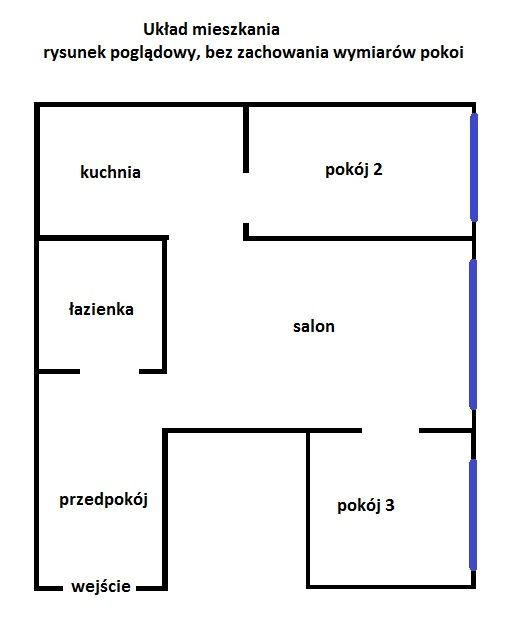 Mieszkanie 3-pokojowe Wrocław Krzyki, ul. Drukarska. Zdjęcie 7