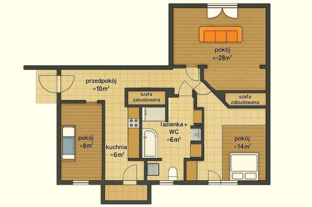 Mieszkanie 3-pokojowe Gliwice Śródmieście, pl. marsz. Józefa Piłsudskiego. Zdjęcie 6