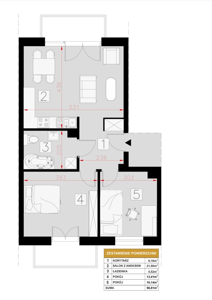 Mieszkanie 3-pokojowe Kraków Dębniki, ul. Stefana Kołaczkowskiego. Zdjęcie 5