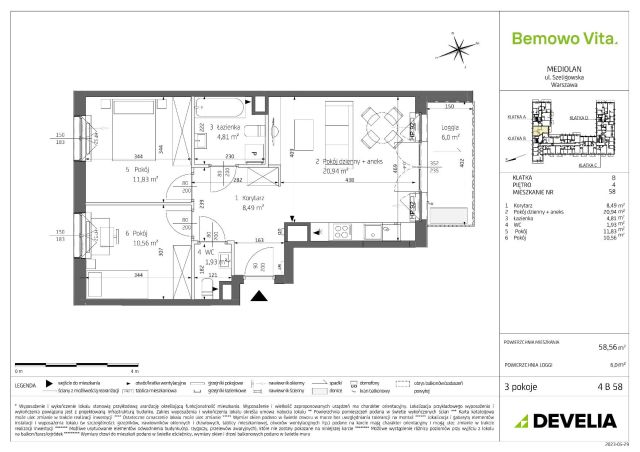 Mieszkanie 3-pokojowe Warszawa Chrzanów, ul. Szeligowska. Zdjęcie 8