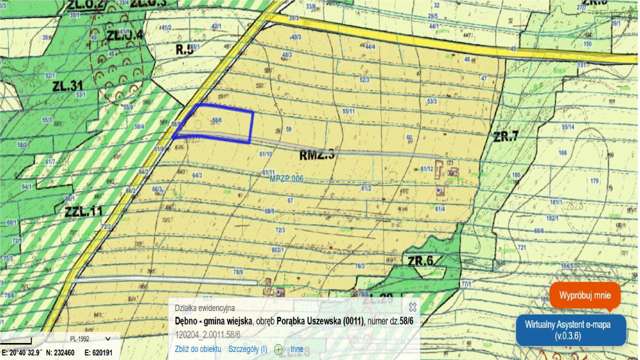 Działka siedliskowa Porąbka Uszewska. Zdjęcie 3