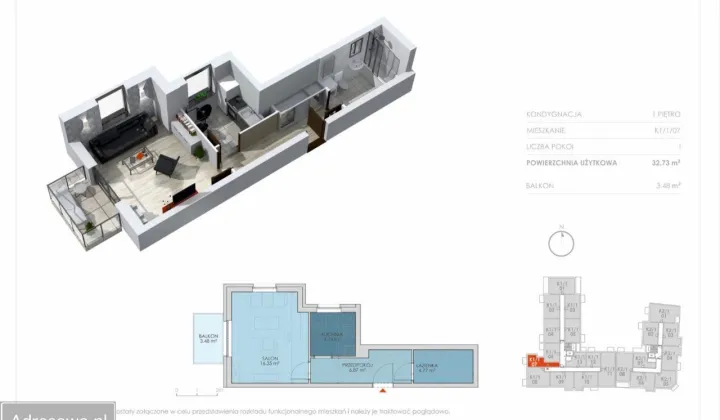 Mieszkanie 1-pokojowe Wrocław Śródmieście, ul. Henryka Pobożnego