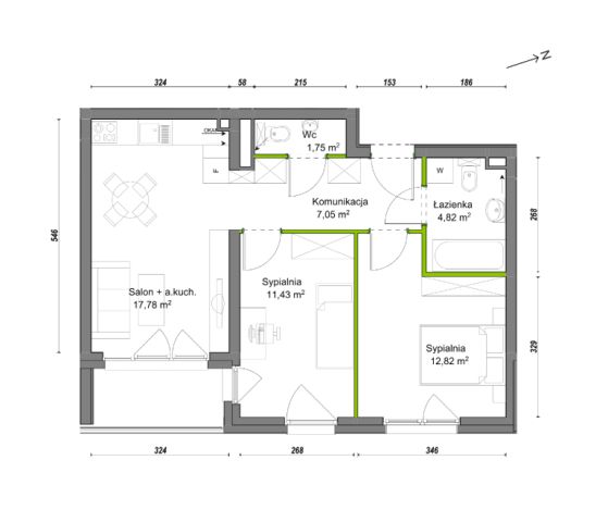 Mieszkanie 3-pokojowe Wrocław Ołtaszyn, ul. Orawska. Zdjęcie 8