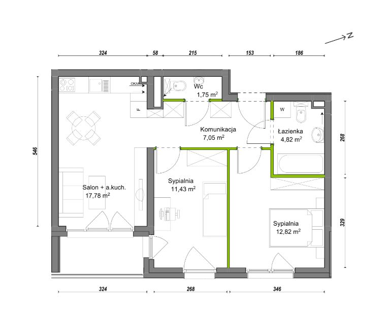 Mieszkanie 3-pokojowe Wrocław Ołtaszyn, ul. Orawska. Zdjęcie 8