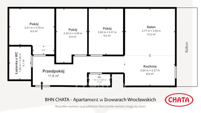 Mieszkanie 4-pokojowe Wrocław Śródmieście, ul. Jedności Narodowej. Zdjęcie 27