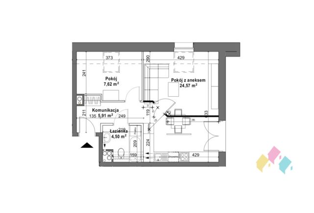 Mieszkanie 2-pokojowe Olsztyn, ul. ks. Roberta Bilitewskiego. Zdjęcie 14