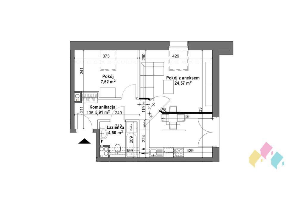 Mieszkanie 2-pokojowe Olsztyn, ul. ks. Roberta Bilitewskiego. Zdjęcie 14