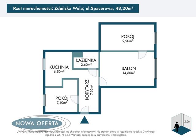 Mieszkanie 3-pokojowe Zduńska Wola Osmolin, ul. Spacerowa. Zdjęcie 17